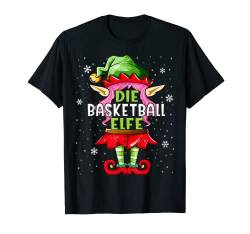Basketball Elfe Tshirt Outfit Weihnachten Familie Christmas T-Shirt von Elf Weihnachtsshirt Familien Partnerlook Outfit