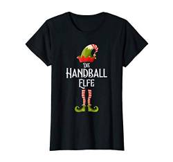 Die Handball Elfe Partnerlook Familien Weihnachten Outfit T-Shirt von Elfen Familienoutfits für Weihnachten