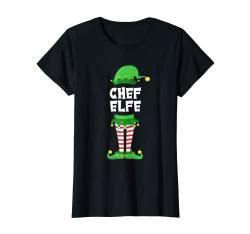 Damen Chef Elfe Partnerlook Familien Outfit Weihnachten T-Shirt von Elfen Partnerlook Weihnachten Familien Outfits