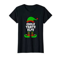 Damen Coole Tante Elfe Partnerlook Familien Outfit Weihnachten T-Shirt von Elfen Partnerlook Weihnachten Familien Outfits