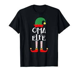 Oma Elfe Familienoutfit Familie Partnerlook Weihnachten T-Shirt von Elfen Weihnachten Kostüm Familien Outfit Partner