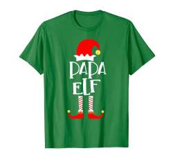 Papa Elfe Weihnachts Outfit Grün Partnerlook Weihnachten T-Shirt von Elfen Weihnachten Kostüm Familien Outfit Partner