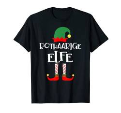 Rothaarige Elfe Familienoutfit Partnerlook Weihnachten T-Shirt von Elfen Weihnachten Kostüm Familien Outfit Partner