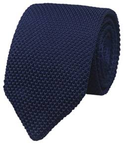 Elfeves Herren-Krawatte, schmale Strick-Krawatte, Vintage, elegant, gemustert, einfarbig, legere Krawatte, Marineblau, Einheitsgröße von Elfeves