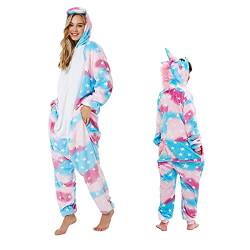 Elfin-Lore Tieranzüge Nachtwäsche Erwachsene Pyjama Tier Kostüme Flanell Warm Onesie Schlafanzüge Neuheit Overall Jumpsuit Unisex (Mehrfarbig-M) von Elfin-Lore