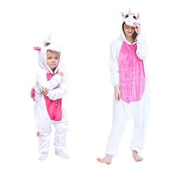 Elfin-Lore Tieranzüge Nachtwäsche Erwachsene Pyjama Tier Kostüme Flanell Warm Onesie Schlafanzüge Neuheit Overall Jumpsuit Unisex (Rose Rot-S) von Elfin-Lore