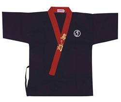 Japanischer Sushi Koch Mantel Uniformen Kimono für Unisex Weiß bestimmte Sieg Stirnband, marineblau, Small von Elibelle