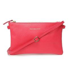 Pouch Clutch -Tasche Ledertasche Echtleder mit abnehmbaren Lederriemen Azalea pink, 25x15x1.5 cm von Elie Beaumont