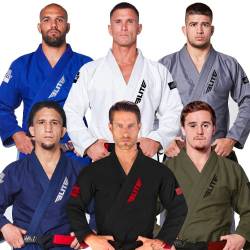 Elite Sports BJJ GI Herren IBJJF Kimono BJJ Jiujitsu GIs W/Sanforisierter Stoff & Gratis Gürtel (siehe spezielle Größenleitfaden), Premium-Schwarz, 1 von Elite Sports