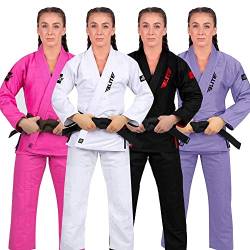 Elite Sports Damen BJJ GI – IBJJF Jiu-Jitsu GI für Frauen (siehe spezielle Größentabelle) - Schwarz - 31 von Elite Sports