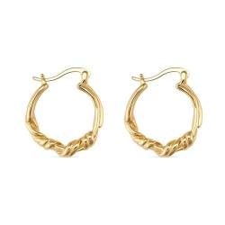 Chunky 14K Thick Gold Hoop Earring Gold Vintage Statement Geometric Earring Medium Hoop Earring Minimalist Hoop Earring Bohemian von Elk & Bloom
