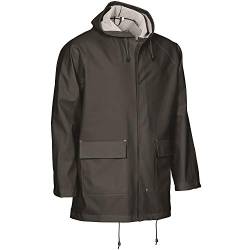 Elka Rainwear-PU/PVC-Regenjacke-Elements-306600-schwarz-EN ISO 343 Kl.3-mit Wetterschutzleiste Größe 4XL von Elka