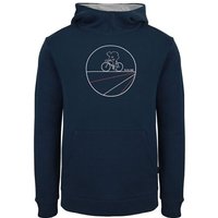 Elkline Hoodie Fiets mit Kängurutasche und Fahrrad-Print von Elkline