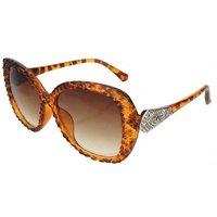 Ella Jonte Sonnenbrille braun silber in Hornoptik mit Prägung Statement-Brille UV 400 von Ella Jonte