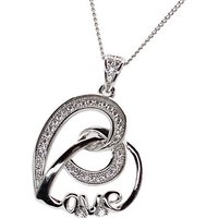 ELLAWIL Silberkette Kette mit Herz Anhänger Damen Zirkonia Halskette Mädchen (Kettenlänge 50 cm, Sterling Silber 925), inklusive Geschenkschachtel von Ellawil