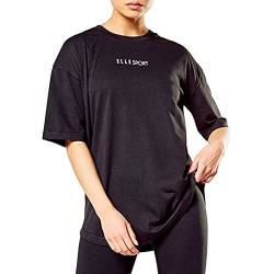 Elle Sport - Damen T-Shirt im Boyfriend-Stil - für Fitness & Gym - Schwarz - M von Elle Sport
