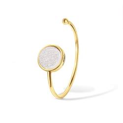 Ellen Kvam Jewelry Kreis Armband 18Kt Gold plated, weiß, One Size, Sterling-Silber Sterling Silber Eiscreme, No Gemstone von Ellen Kvam Jewelry