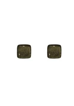 Stud earrings Sterling Silver Khaki von Ellen Kvam Jewelry