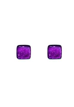 Stud earrings Sterling Silver Purple von Ellen Kvam Jewelry