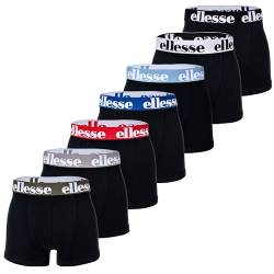Ellesse Herren Boxer Shorts, 7er Pack - Yema 7 Pack Boxer Shorts, Logo, Cotton Stretch Schwarz/Blau/Rot/Grau 2XL von Ellesse