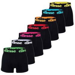 Ellesse Herren Boxer Shorts, 7er Pack - Yema 7 Pack Boxer Shorts, Logo, Cotton Stretch Schwarz/Multi2 4XL von Ellesse