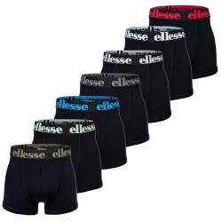 Ellesse Herren Boxer Shorts, 7er Pack - Yema Boxershorts, Logobund, Ohne Eingriff, Cotton Stretch, Schwarz/Bunt 3XL von Ellesse