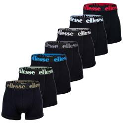 Ellesse Herren Boxer Shorts, 7er Pack - Yema Boxershorts, Logobund, Ohne Eingriff, Cotton Stretch, Schwarz/Bunt 4XL von Ellesse