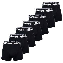 Ellesse Herren Boxer Shorts, 7er Pack - Yema Boxershorts, Logobund, Ohne Eingriff, Cotton Stretch, Schwarz 5XL von Ellesse