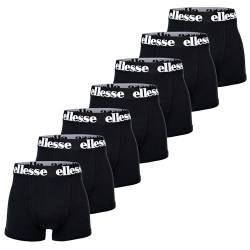 Ellesse Herren Boxer Shorts, 7er Pack - Yema Boxershorts, Logobund, Ohne Eingriff, Cotton Stretch, Schwarz 6XL von Ellesse