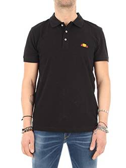 Ellesse Poloshirt für Herren, kurzärmelig, mit Logo bestickt, 100 % Baumwolle, Schwarz Large von Ellesse