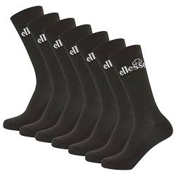 Ellesse Unisex Sport-Socken, 7 Paar - Trego Sport Sock, Crew Socks, Tennis, Ripp-Bündchen, Logo Schwarz 36-38 von Ellesse