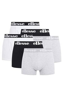 ellesse Boxershorts Fashion Boxer Herren Trunk Shorts Unterwäsche 6er Pack , Farbe:Black / Grey / White, Bekleidungsgröße:S von Ellesse