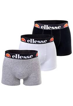 ellesse Grillo Fashion 3P Boxer Herren Trunk Shorts Unterwäsche SBMA2207, Farbe:Black / Grey / White, Bekleidungsgröße:M von Ellesse