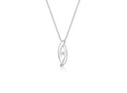 Collierkettchen ELLI DIAMONDS "Infinity Klassik Diamant (0.03 ct.) 925 Silber" Halsketten Gr. 45, 0.006 carat ct mit Diamanten, Silber 925 (Sterlingsilber), Länge: 45 cm, silberfarben (silber) Damen Colliers von Elli DIAMONDS