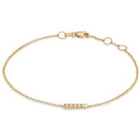 Elli DIAMONDS Armband Basic Platte Diamanten (0.02 ct) 375 Gelbgold, Geo von Elli DIAMONDS