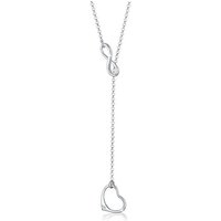 Elli DIAMONDS Kette ohne Anhänger Y-Kette Herz Infinity Diamant (0.015ct) Silber von Elli DIAMONDS