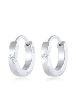 Elli DIAMONDS Ohrringe Damen Creolen mit Diamant (0.03 ct.) Eleganz in 925 Sterling Silber von Elli DIAMONDS