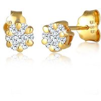 Elli DIAMONDS Paar Ohrstecker Blume Diamant (0.24 ct) 585 Gelbgold von Elli DIAMONDS
