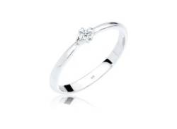 Verlobungsring ELLI DIAMONDS "Solitär Verlobung Diamant 0.03 ct. 925 Silber" Fingerringe Gr. 54 mm, 0.006 carat ct P1 = bei 10-facher Vergrößerung erkennbare Einschlüsse, Silber 925 (Sterlingsilber), 2.5 mm, weiß (weiß, weiß) Damen Verlobungsringe von Elli DIAMONDS