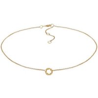 Elli Premium Choker Choker Kreis Design Twisted 375 Gelbgold von Elli Premium