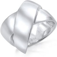Elli Premium Fingerring Bandring Modern Statement Blogger Kreuz 925 Silber von Elli Premium