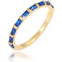 Elli Premium Fingerring Bandring Rechteck Saphir Blau 925 Silber von Elli Premium