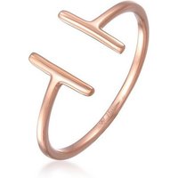 Elli Premium Fingerring Geo Statement Basic Minimal 750 Roségold von Elli Premium