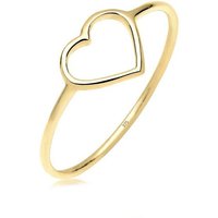 Elli Premium Fingerring Herz Trendsymbol Filigran 375 Gelbgold, Herz von Elli Premium