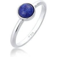 Elli Premium Fingerring Lapis Lazuli Edelstein Solitär 925 Silber von Elli Premium