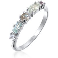 Elli Premium Fingerring Memoire Edelstein Ring 925 Silber, Oval von Elli Premium