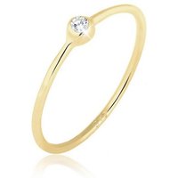 Elli Premium Fingerring Solitär Zirkonia 375er Gelbgold von Elli Premium