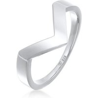 Elli Premium Fingerring V-Form Basic 925 Silber, Geo von Elli Premium