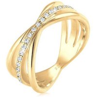 Elli Premium Fingerring Wickelring Blogger Kristalle 925 Silber von Elli Premium