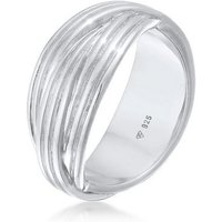 Elli Premium Fingerring Wickelring Gerillt Modern 925 Silber von Elli Premium